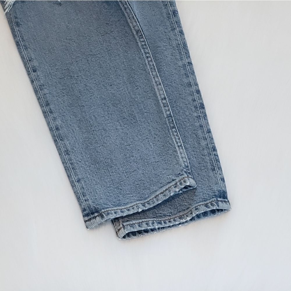Agolde Riley High Rise Straight Leg Crop Denim Jeans In Whiplash NWT - Picture 11 of 11